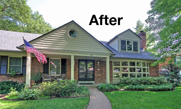 After the remodel, with all new windows, siding, roof and colors.