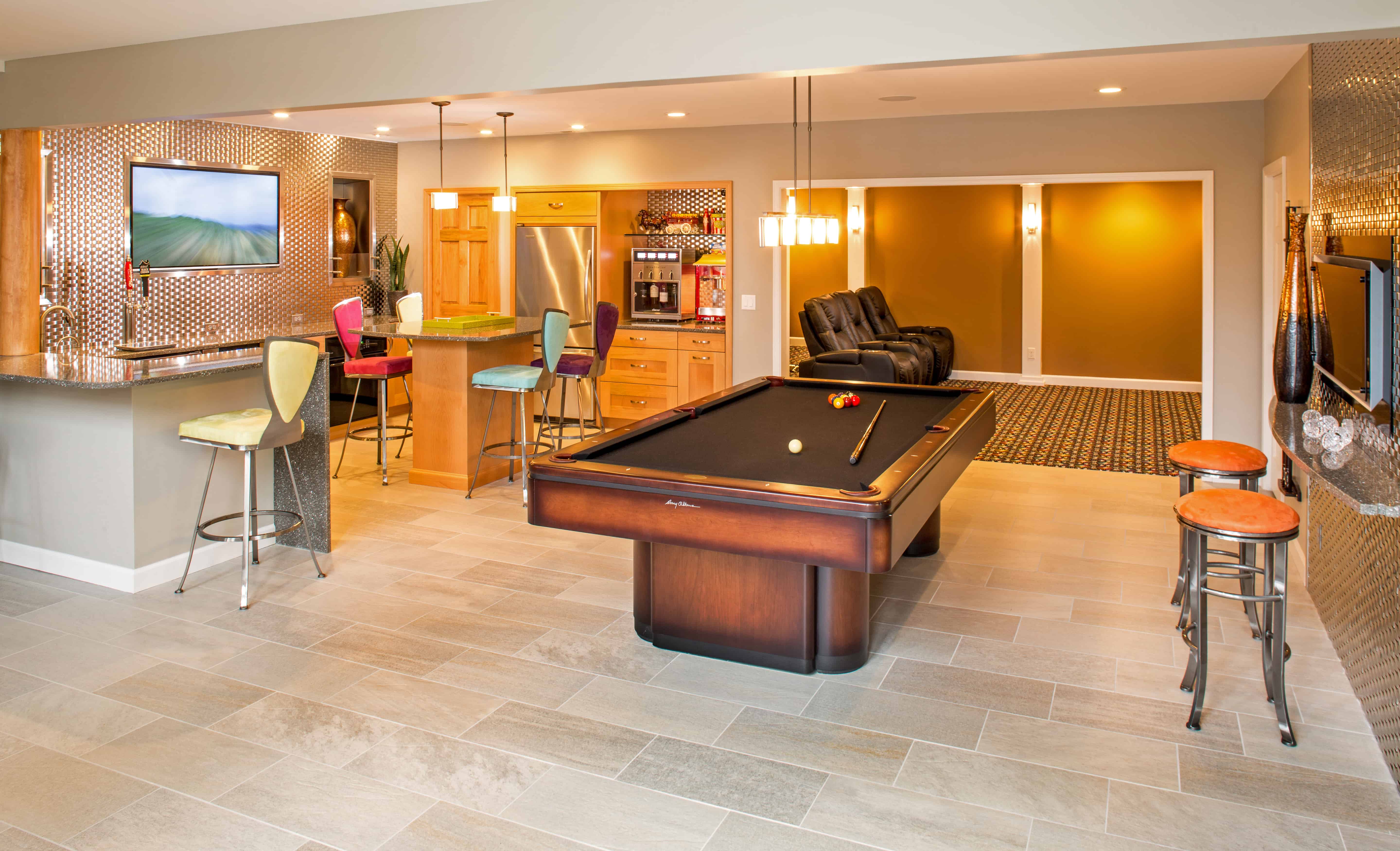 Custom Basement Game Room | Custom Basement Finishing Company