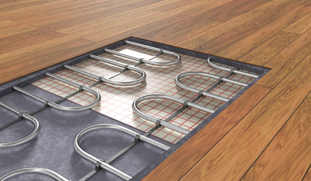 garage radiant floor heating cost