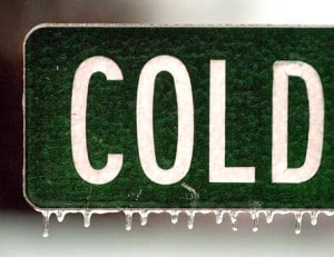 Ice forms Thursday, December, 23, 2004., on a street sign on Coldstream in Danville,KY. (The Advocate- Messenger/Clay Jackson)