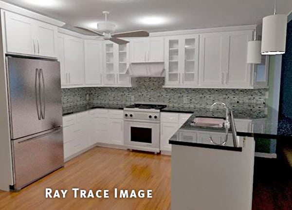 mosby ray trace kitchen rendering