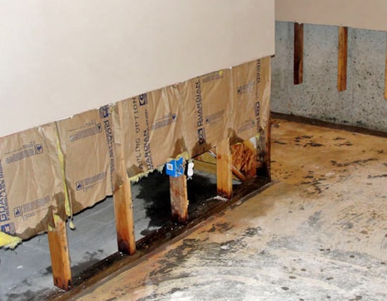 Drying Out A Water Damaged Basement, How To Treat Wet Basement Walls